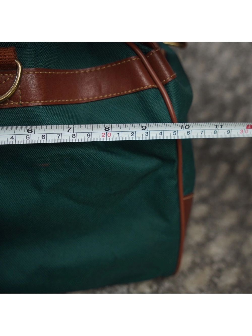 Vintage Polo Ralph Lauren Green Canvas Duffle Bag Top Flap W Buckle Closures EUC - Picture 14 of 15